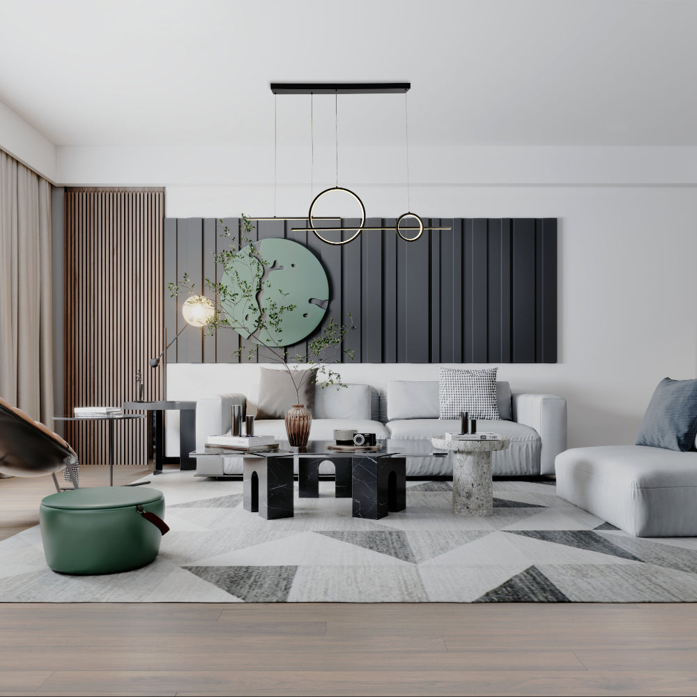 Luz de techo LED moderna en estilo escandinavo, perfecta para comedores con decoración contemporánea, ofreciendo versatilidad y elegancia.