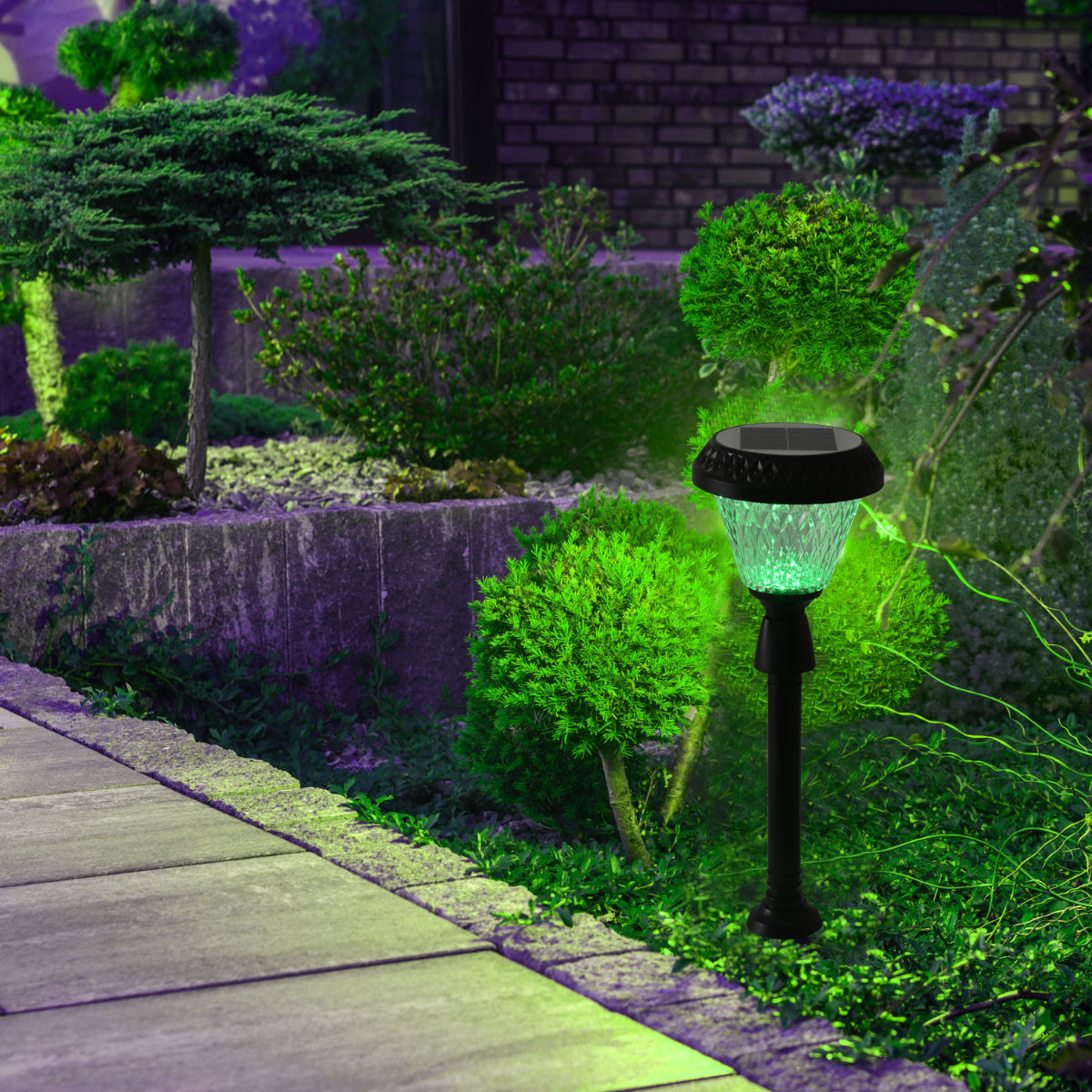 Luz solar de pared 3 en 1, ideal para jardines modernos, perfecta para resaltar caminos y áreas exteriores.