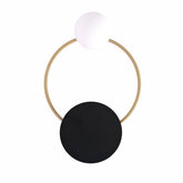 Main image of Earth and Moon Wall Light with G4 and G9 Fittings in Black White Gold | TEKLED 151-19738