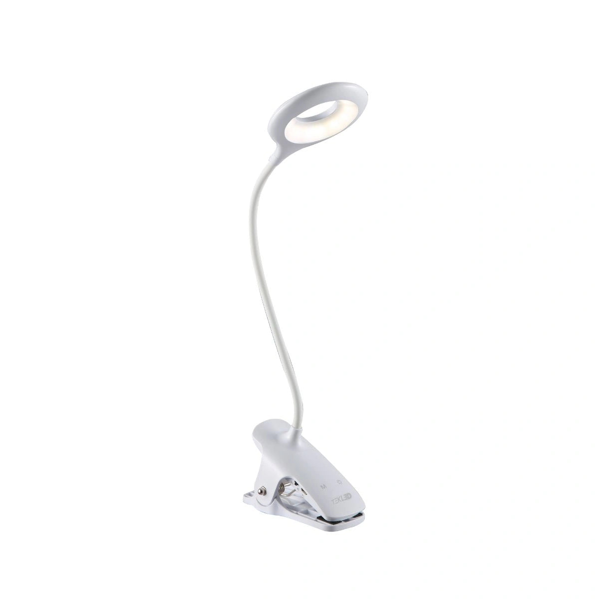 Main image of Ringo White Rechargable Clip on Reading Desk Light Dimmable and Colour Modes | TEKLED 130-03620