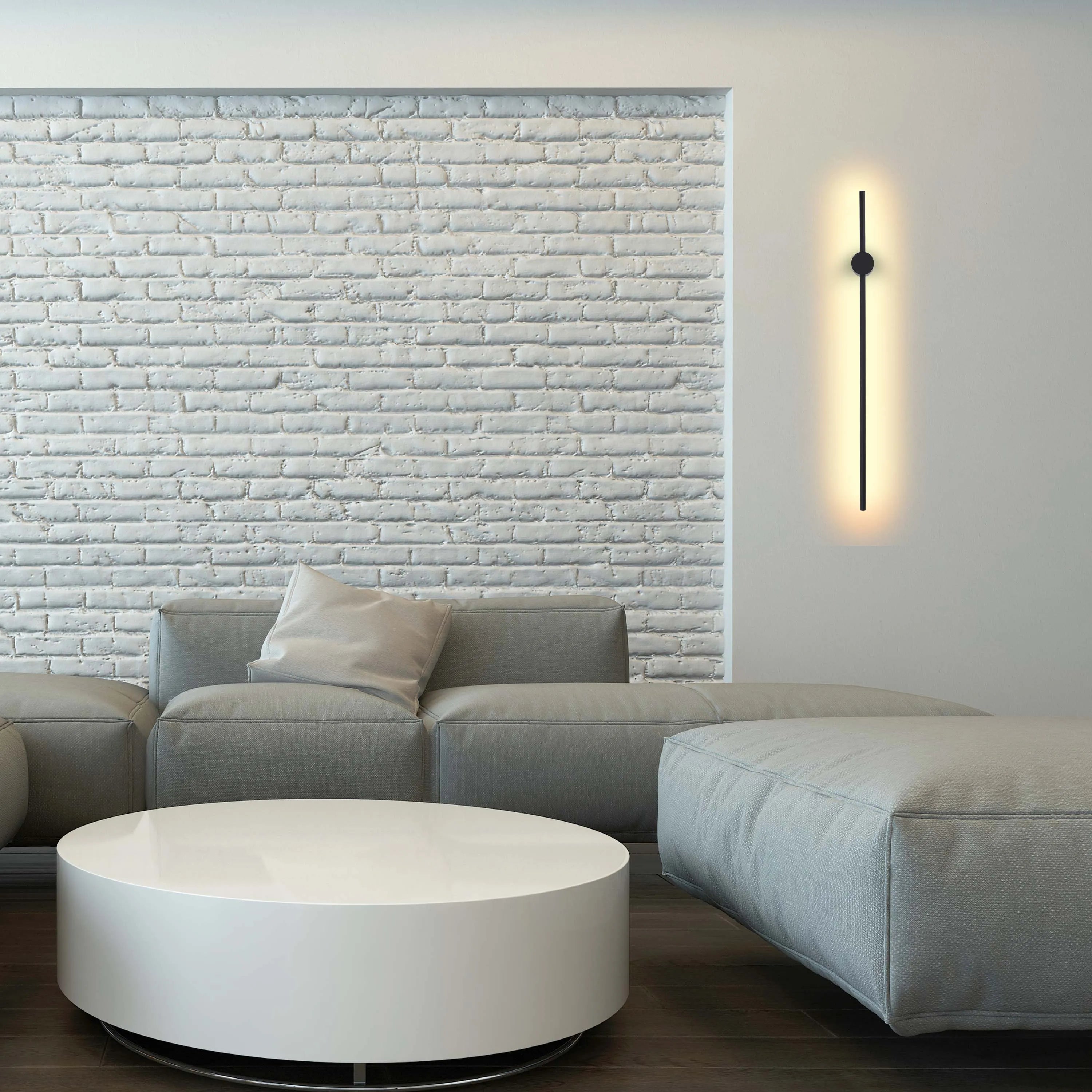 Aplique de Pared Minimalista en Negro o Dorado con LED Integrado
