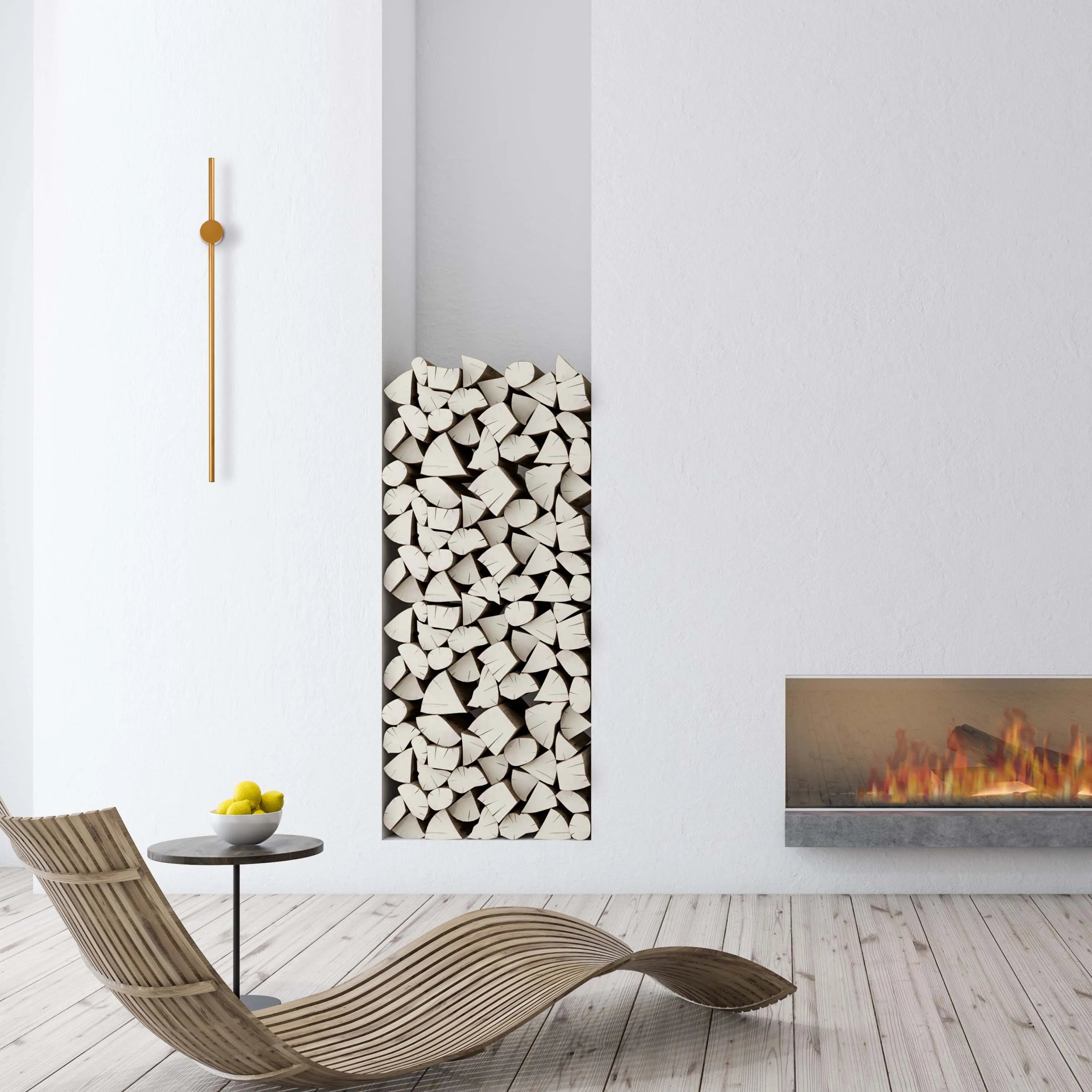 Aplique de Pared Minimalista en Negro o Dorado con LED Integrado