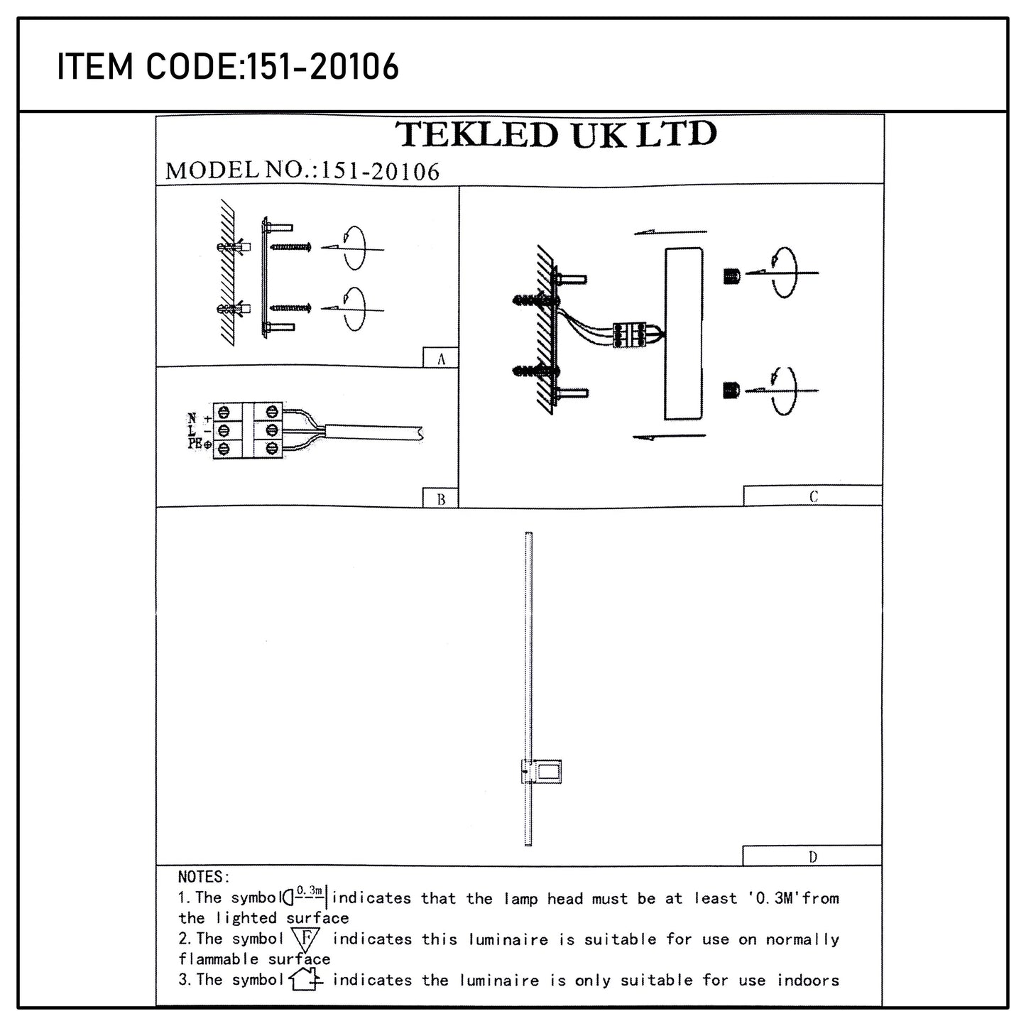 Aplique de Pared Minimalista en Negro o Dorado con LED Integrado