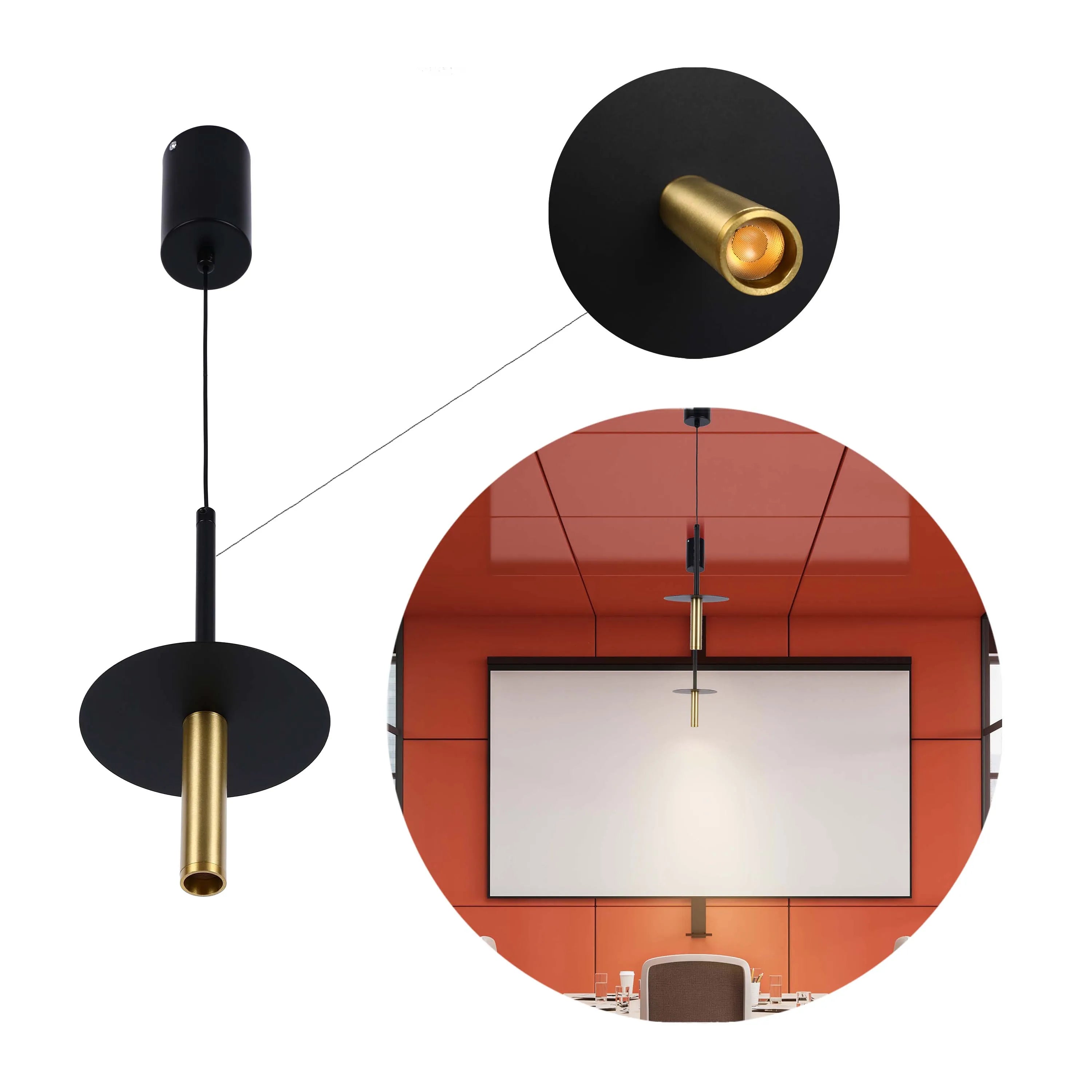 Lámpara colgante minimalista en forma de trompeta - 7W LED, 4000K luz blanco frío, IP20