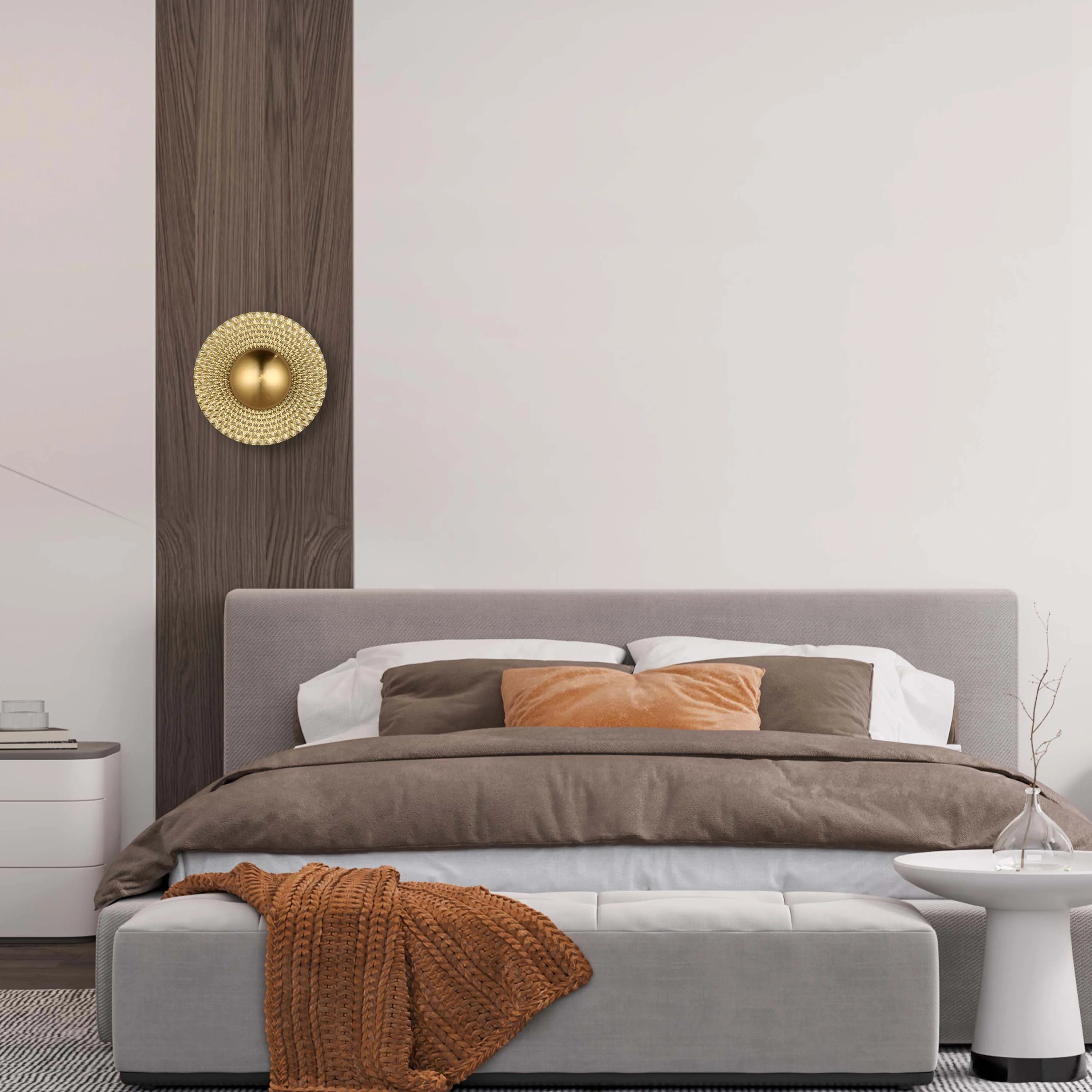 Lámpara de pared LED decorativa redonda - 5W, 3CCT, 270 mm