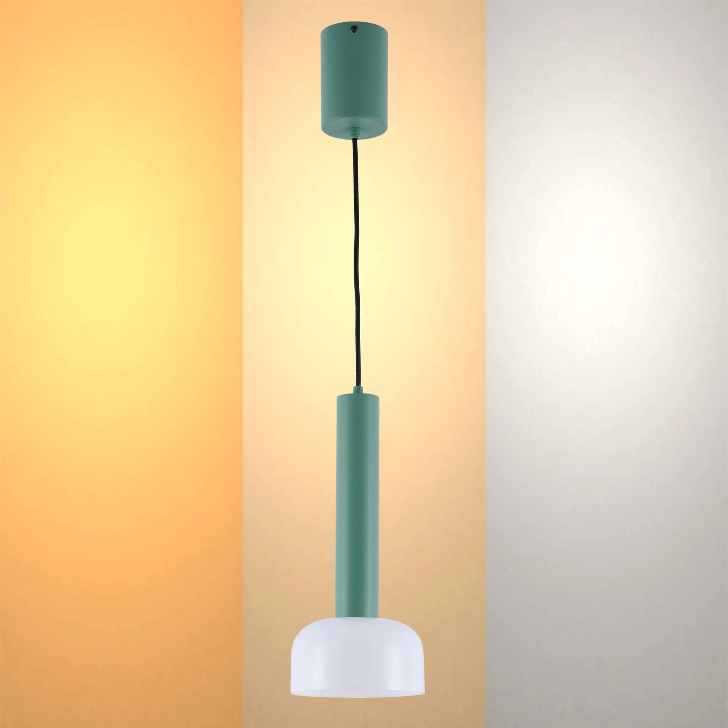 Lámpara colgante LED cilíndrica minimalista - 8W, 3CCT, 340 mm de largo