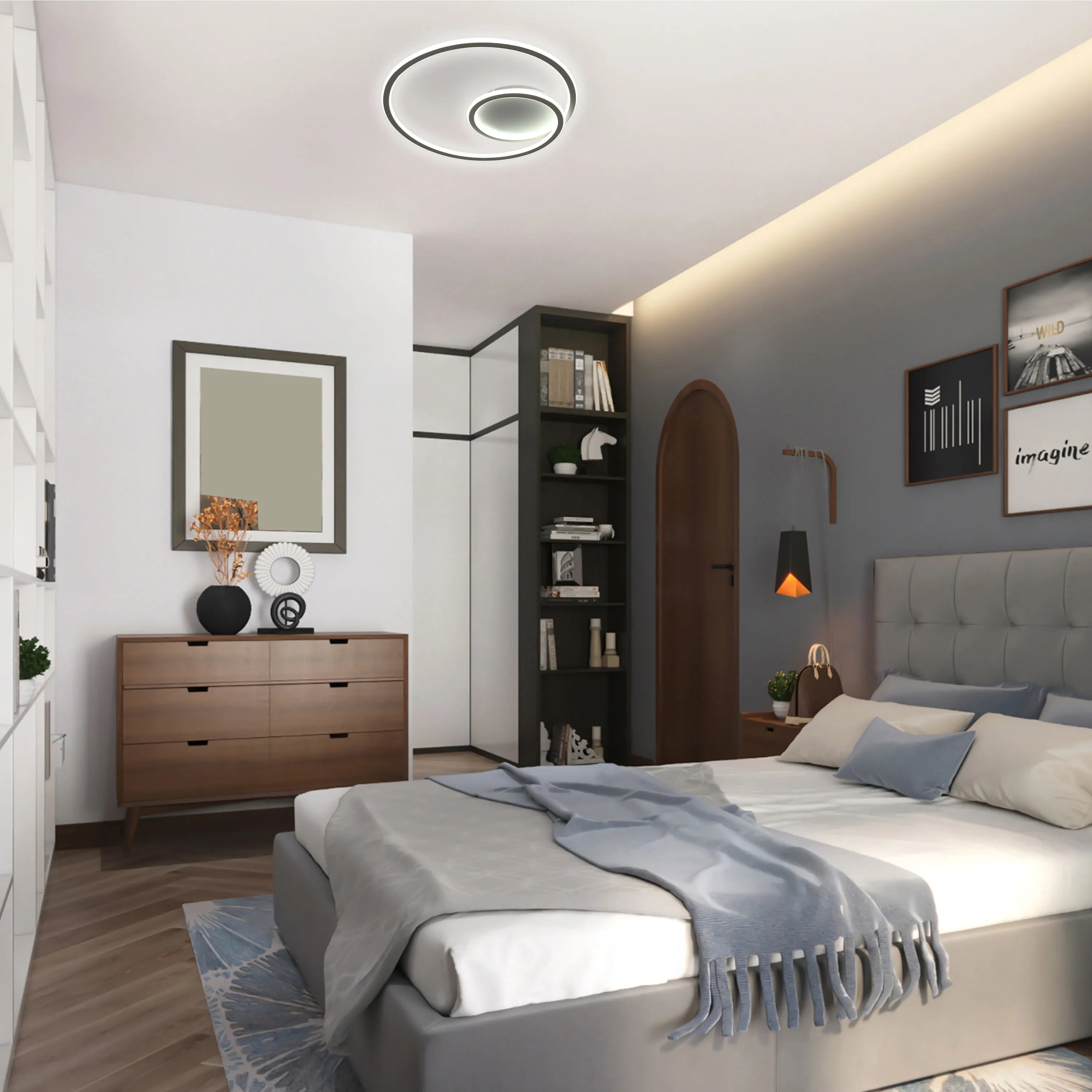 Lámpara de Techo LED en Espiral Moderna, CCT, 40W