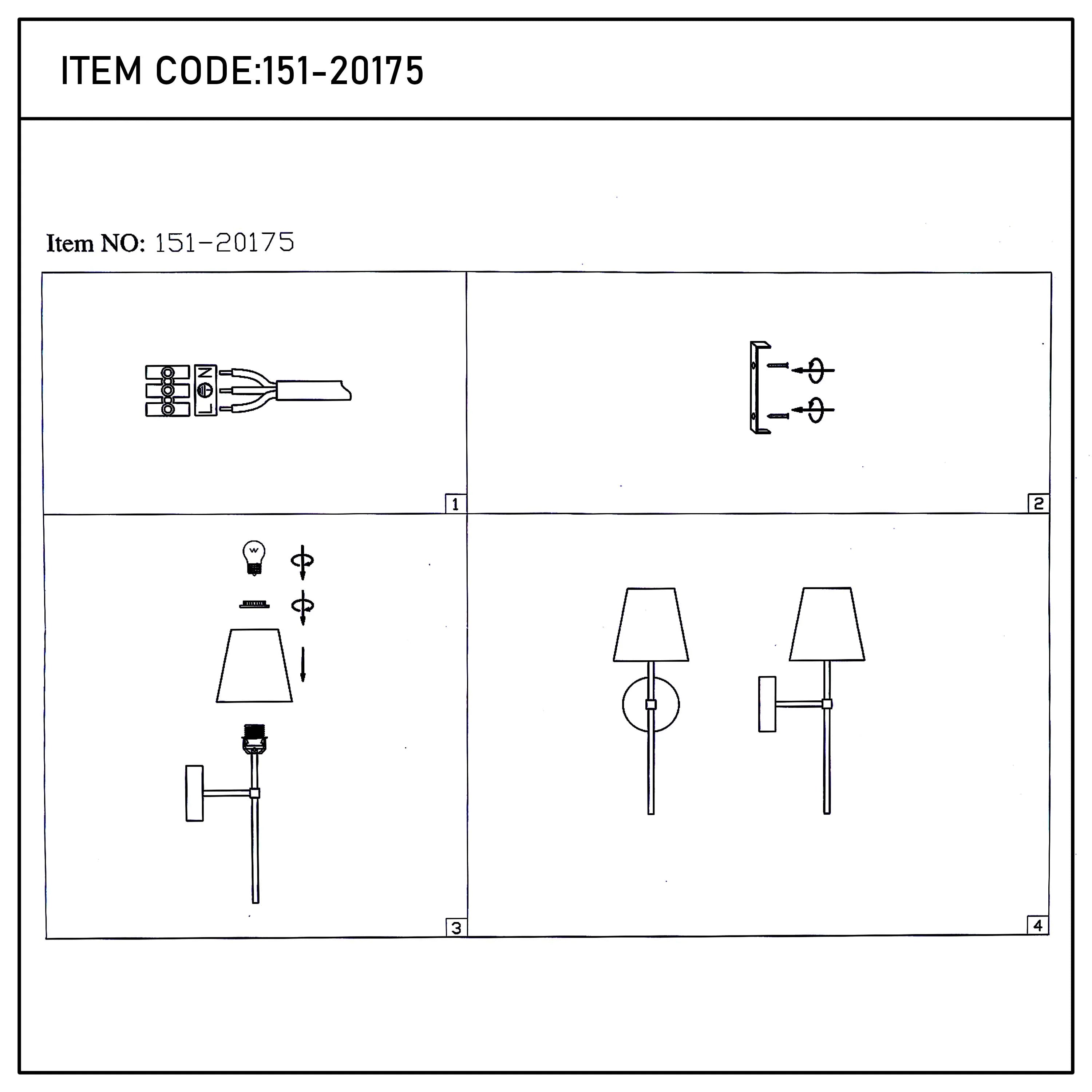 Lámpara de pared moderna con pantalla de tela blanca – Base E27, 540 mm de altura, regulable