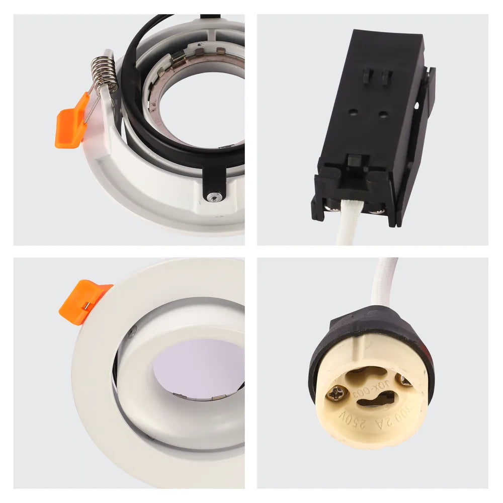 Toma cercana del Orbit Tilt GU10 Recessed Downlight-143-03999