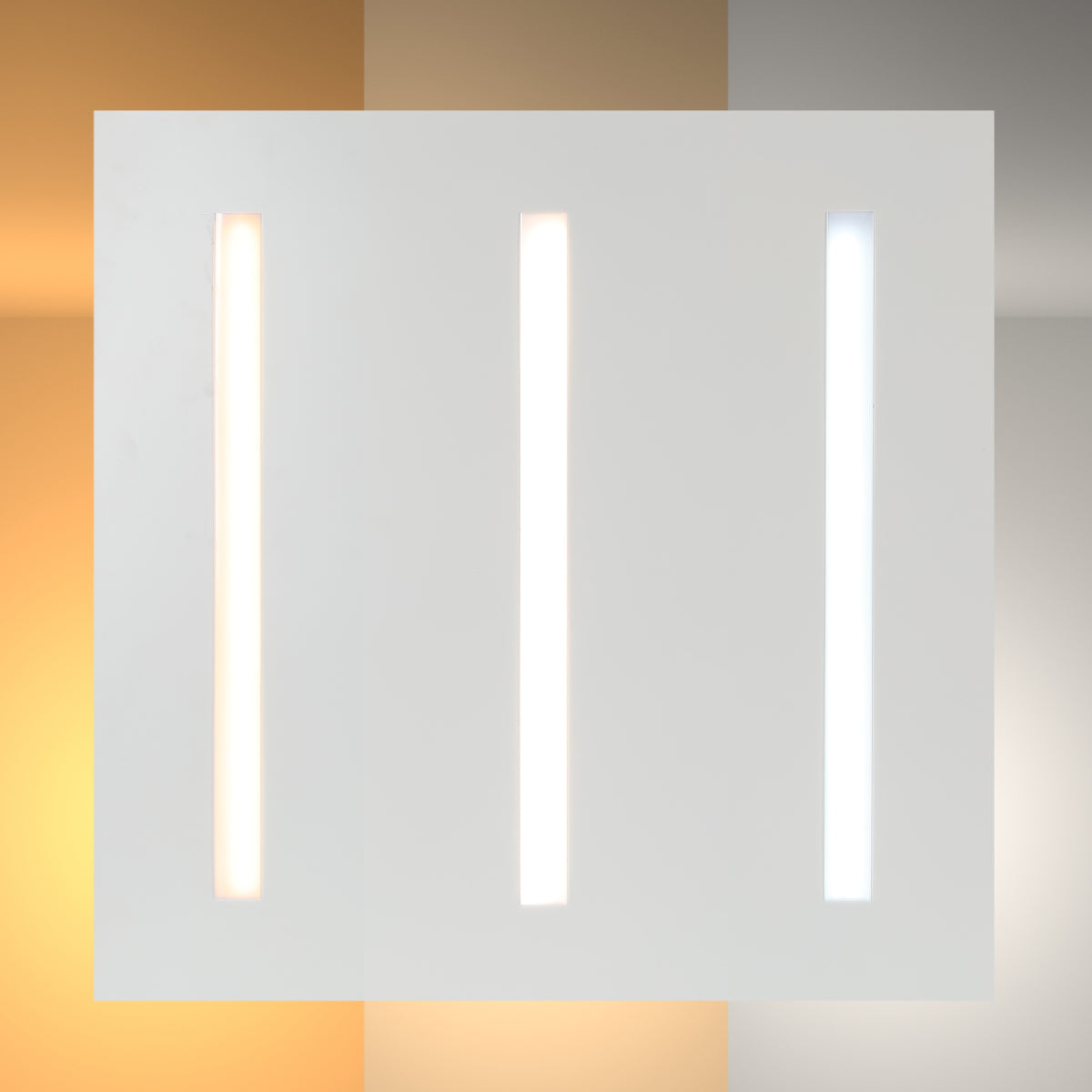 Panel LED cuadrado de 40W, ideal para oficinas modernas, proporciona 4000lm y opciones de temperatura de color ajustables.