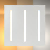 Panel LED cuadrado de 40W, ideal para oficinas modernas, proporciona 4000lm y opciones de temperatura de color ajustables.