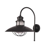Main image of Sunflower Wall Lamp Matt Black Clear Glass E27