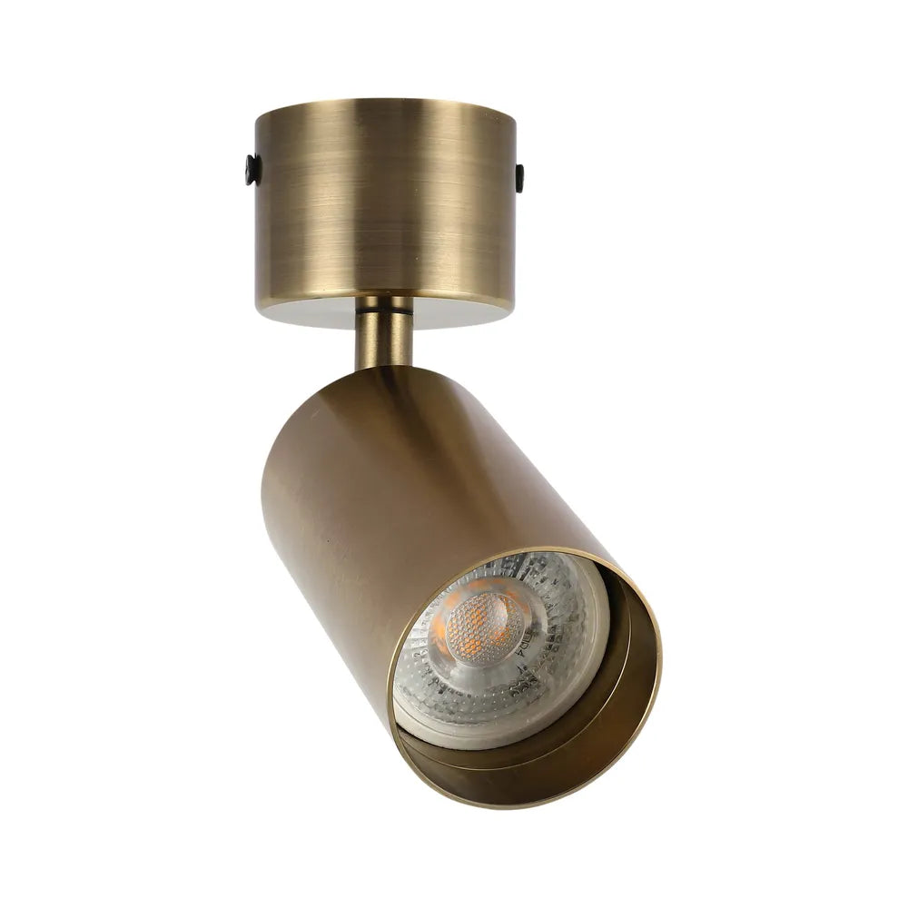 Spotlights TEKLED Rotatorio GU10 Foco de Superficie Antiguo Latón-172-030281