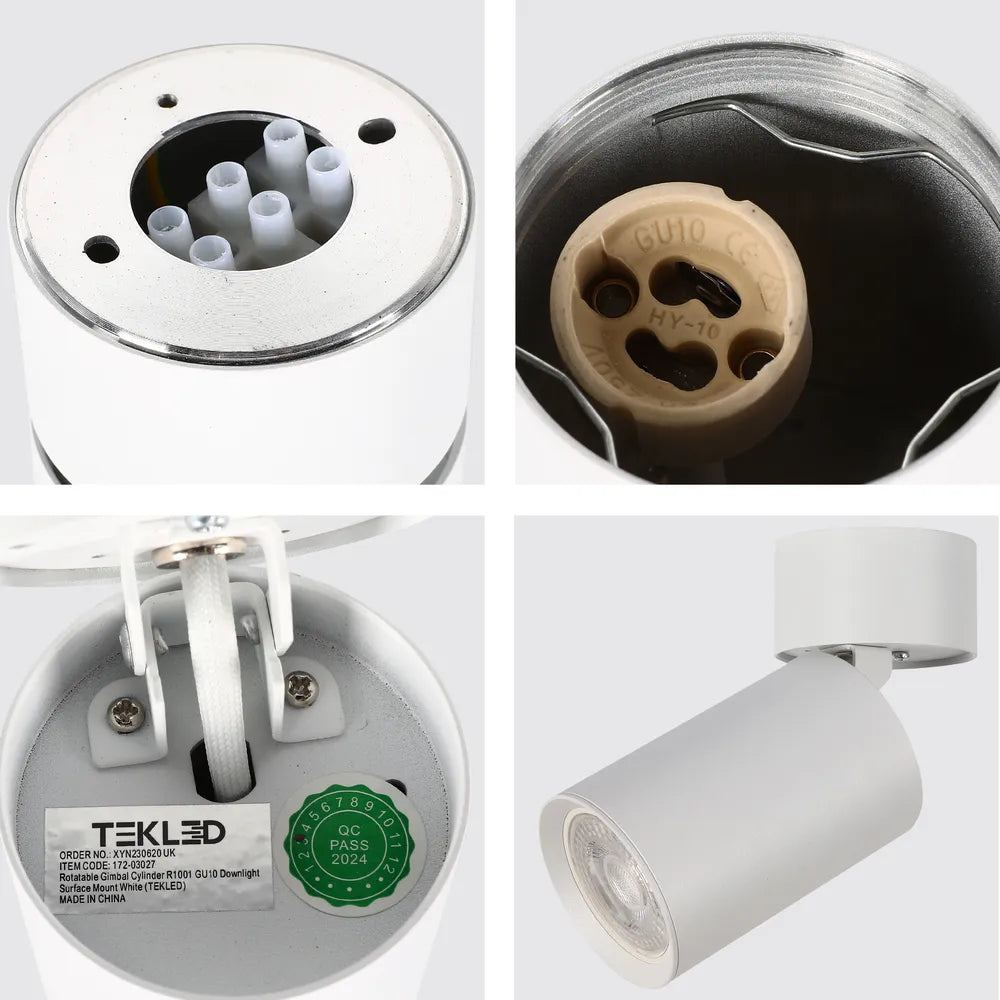 Toma de cerca del Foco Empotrable en Superficie GU10 Giratorio y Orientable-172-03027