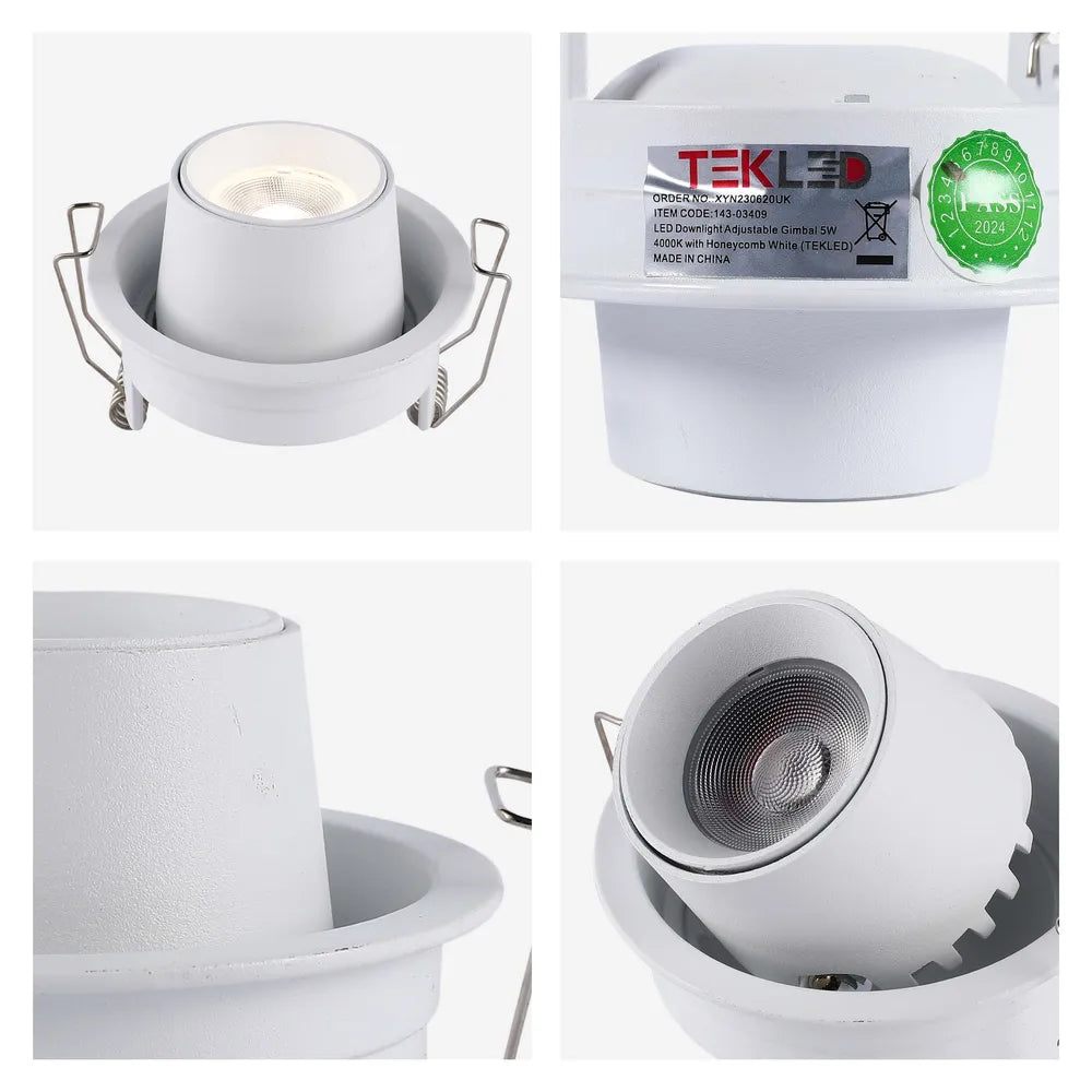 Detalles del Downlight LED Empotrado con Cabezal Ajustable Sentinel-143-03409