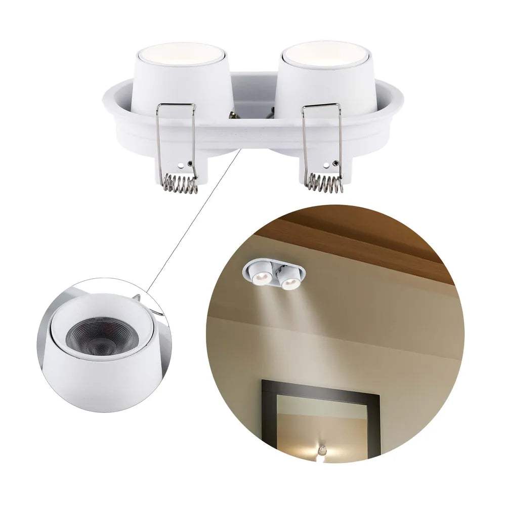 Primer plano del Downlight LED empotrado con cardán ajustable Sentinel-143-03414
