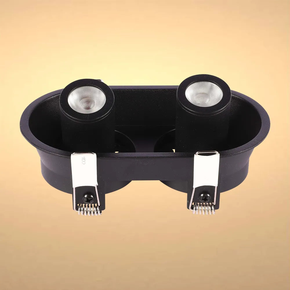 Downlight LED TEKLED Sentinel Compacto Gimbal Ajustable Empotrado LED Downlight-Negro-143-03422