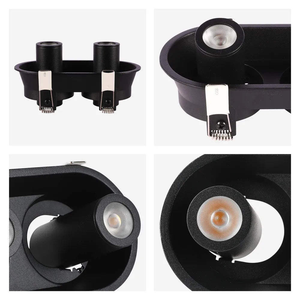 Detalles del Downlight LED Empotrado de Cardán Ajustable Compacto Sentinel-143-03422