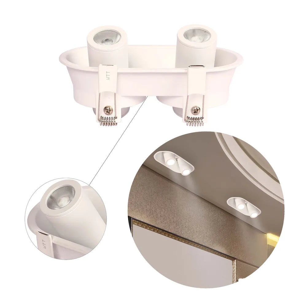 Plano cerrado del Downlight LED empotrado ajustable con gimbal compacto Sentinel-143-03424