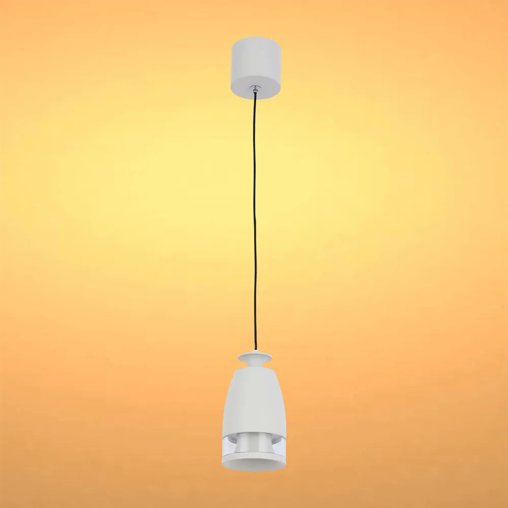 Downlight Colgante TEKLED Sentinel LED Downlight Colgante con Difusor de Anillo de Policarbonato 7W Blanco Cálido-Blanco Curvo-150-19078