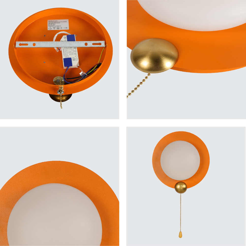 STELLAR PULL-DO wattsN ORBLámpara LED Aplique de pared decorativo, ORANGE 7 watts (TEKLED)