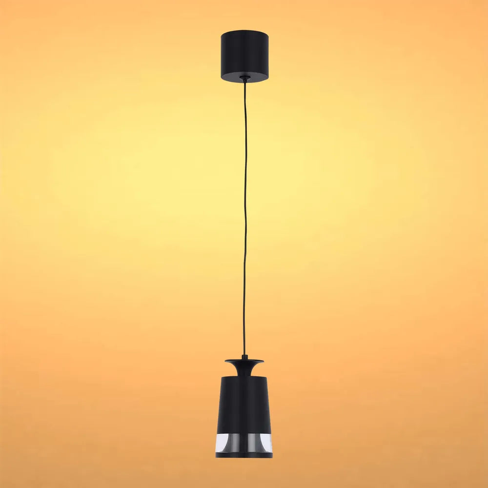 Pendant Downlight TEKLED Luz de Techo LED Colgante 10W Acabado Negro, 3000K Blanco Cálido-Negro Sharp-150-19082
