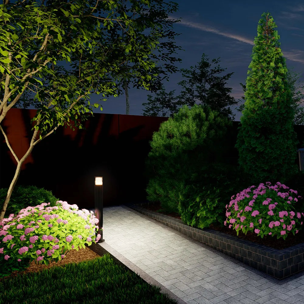 Luz de Bolardo para Exteriores TEKLED Twilight Wave LED Camino de Bolardo-Luz Título Predeterminado-257-03062