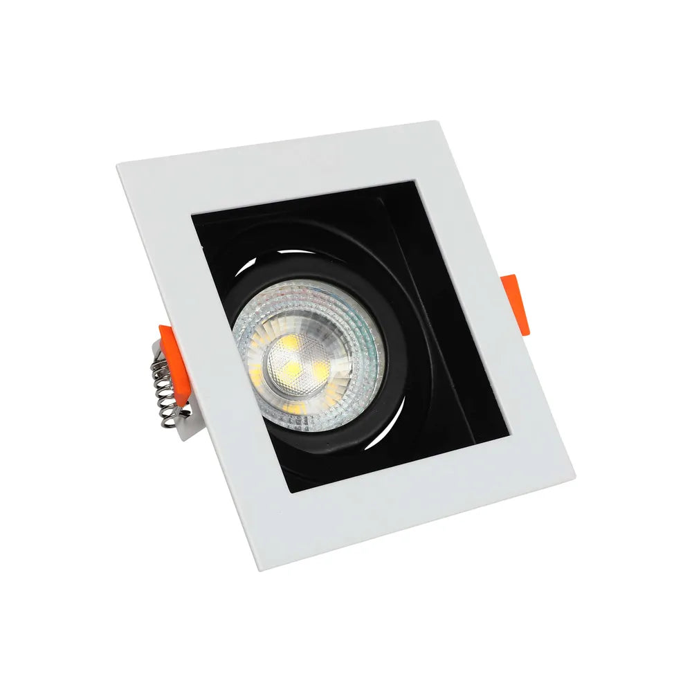Luminaria empotrada GU10 TEKLED Valiant ajustable cuadrada GU10 empotrada-1 lámpara-143-03440