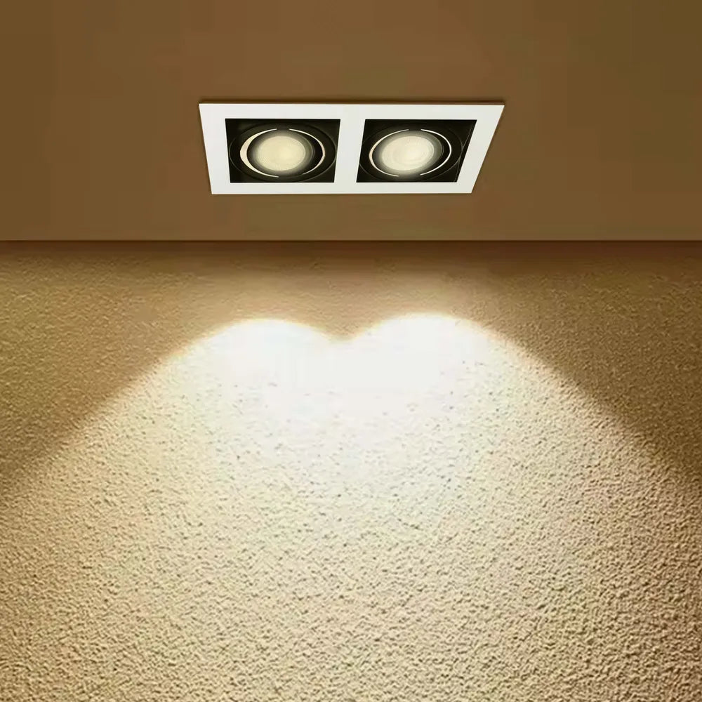 La luminaria empotrada con GU10 ilumina una cocina moderna, realzando su decoración elegante con iluminación ajustable y con estilo.143-03444
