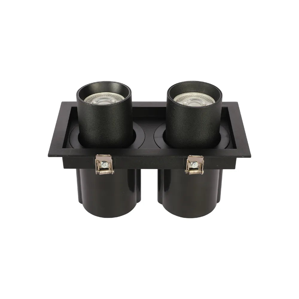 Luminaria Empotrada GU10 TEKLED Vortex Proyector Giratorio Retráctil-2 Cabezas-172-03148