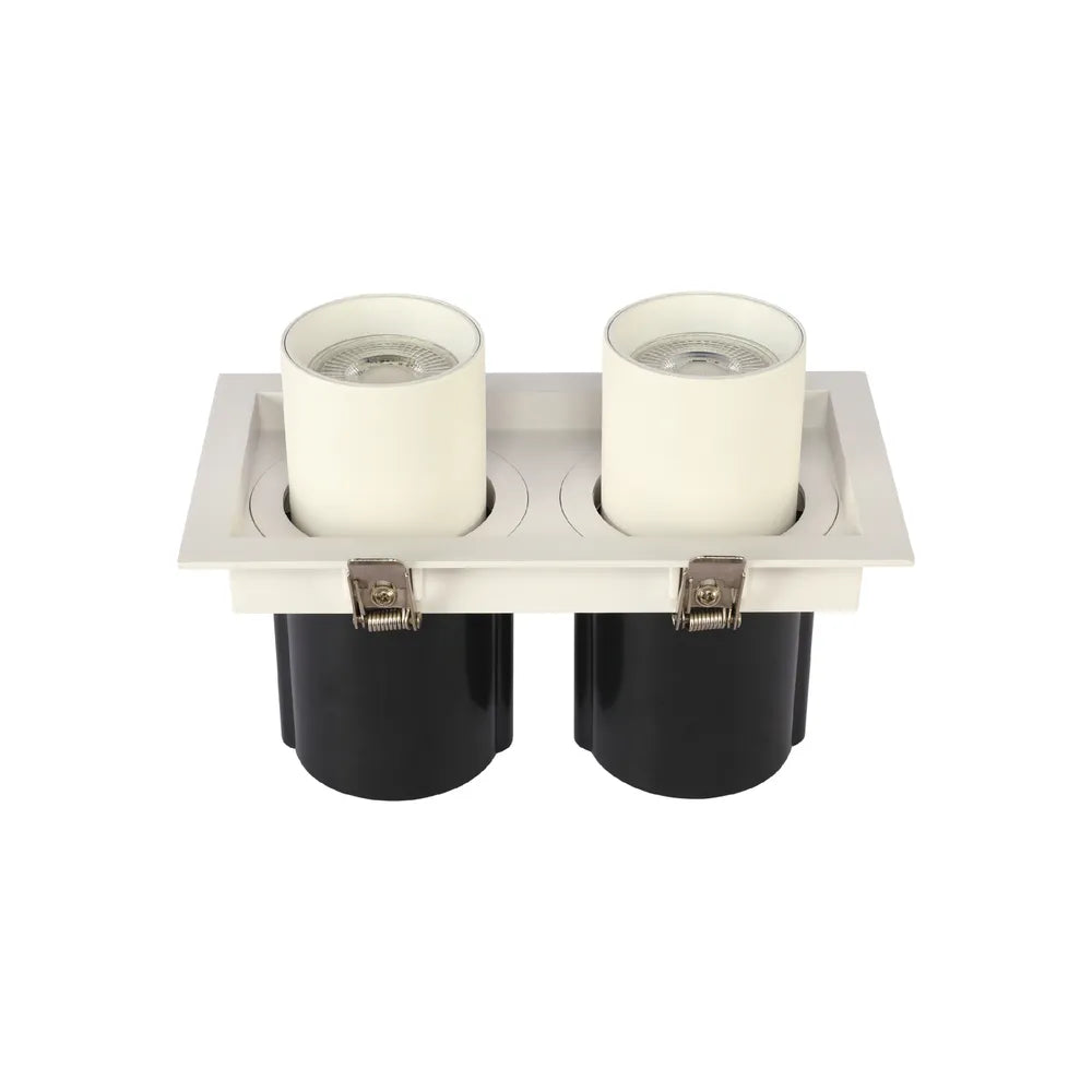 Foco Empotrable GU10 TEKLED Vortex Retráctil Empotrado con Cabezal Giratorio-2 Cabezas-172-03149
