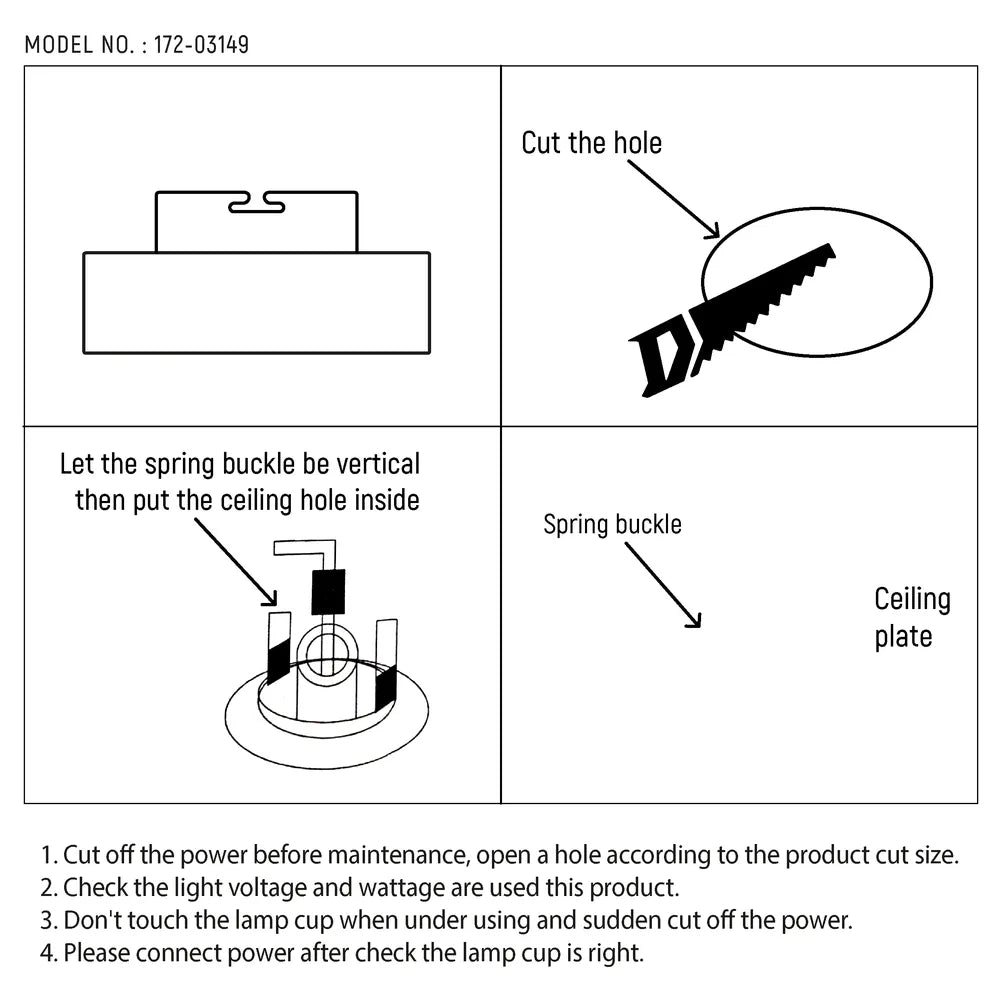 Manual de usuario para el Foco Giratorio Empotrable Retráctil Vortex-172-03149