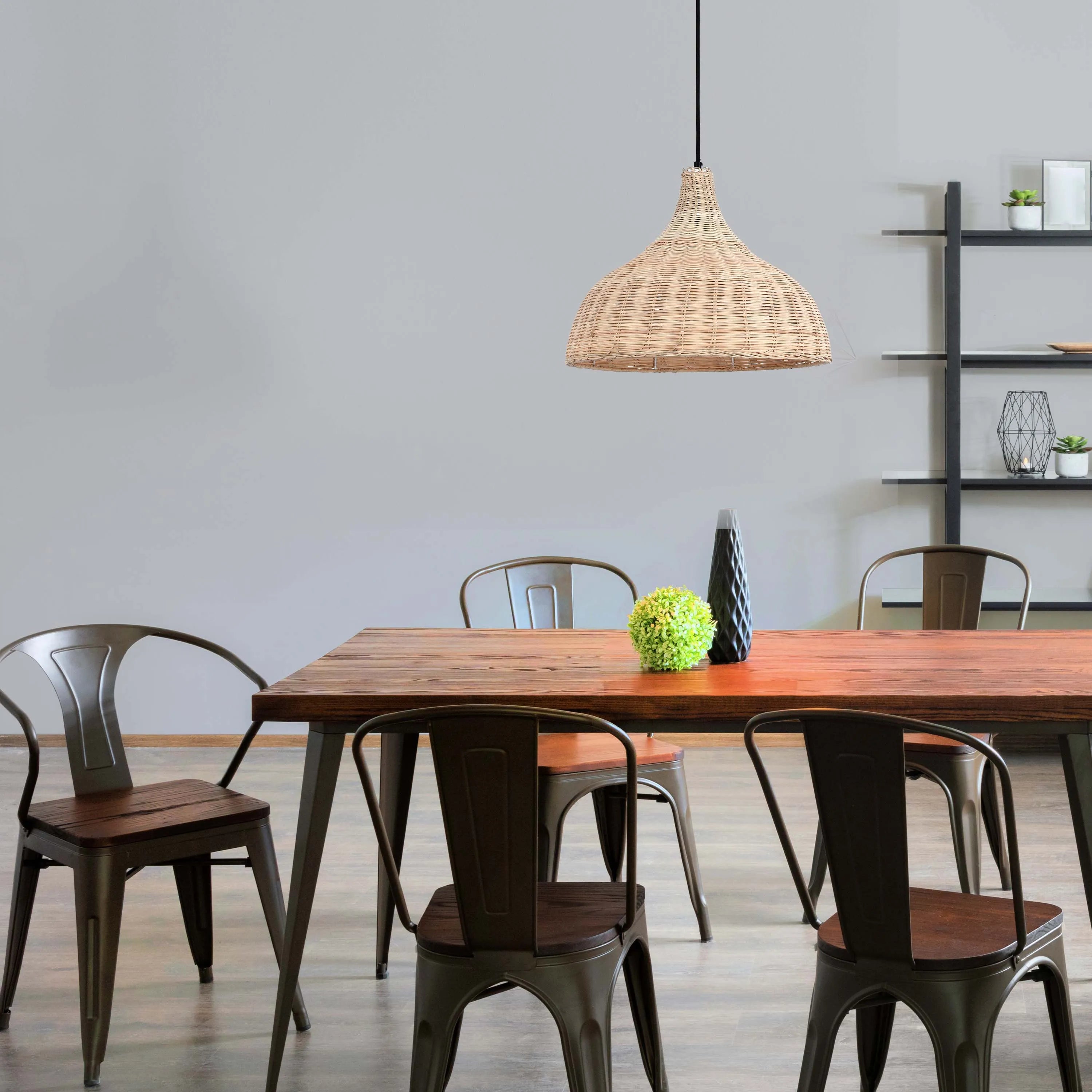Colección de lámparas colgantes tejidas - Cuerda, bambú y madera