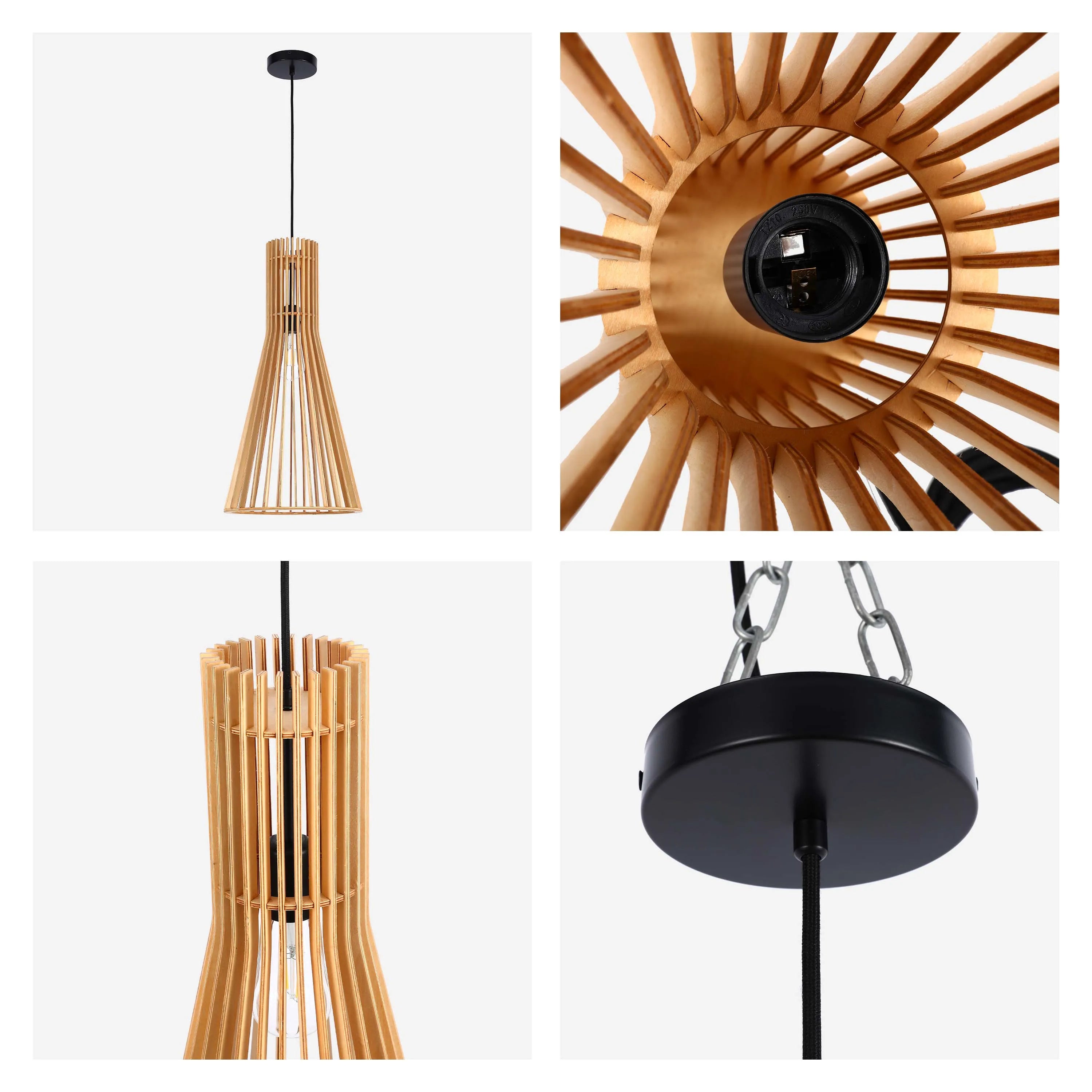 Colección de lámparas colgantes tejidas - Cuerda, bambú y madera