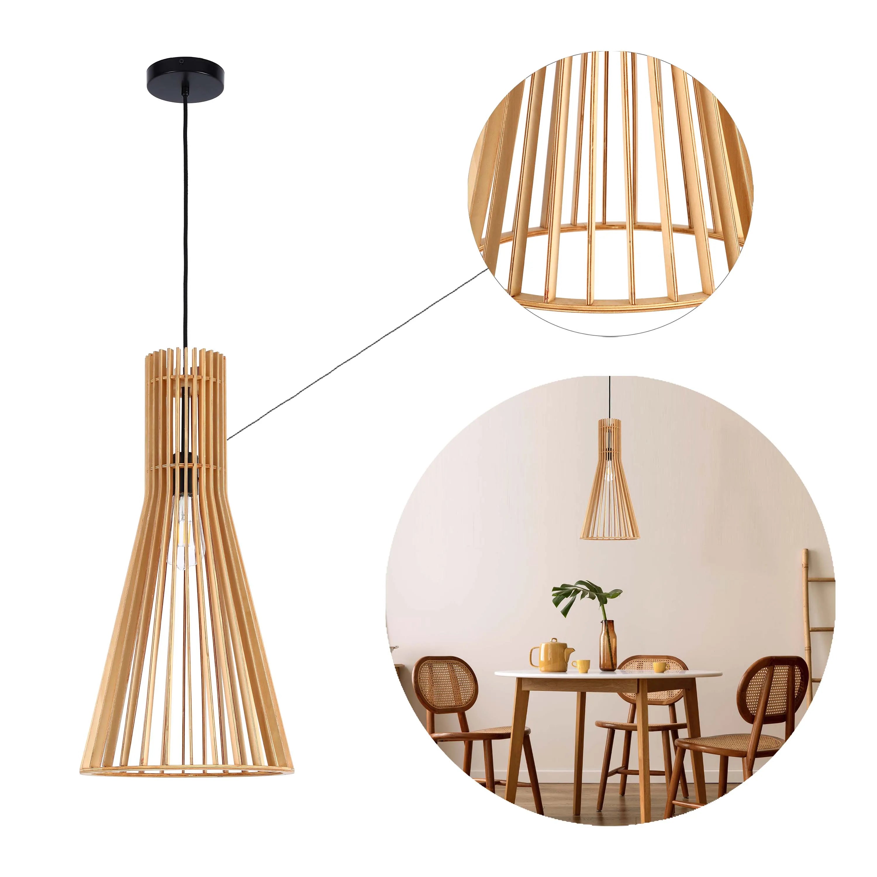Colección de lámparas colgantes tejidas - Cuerda, bambú y madera