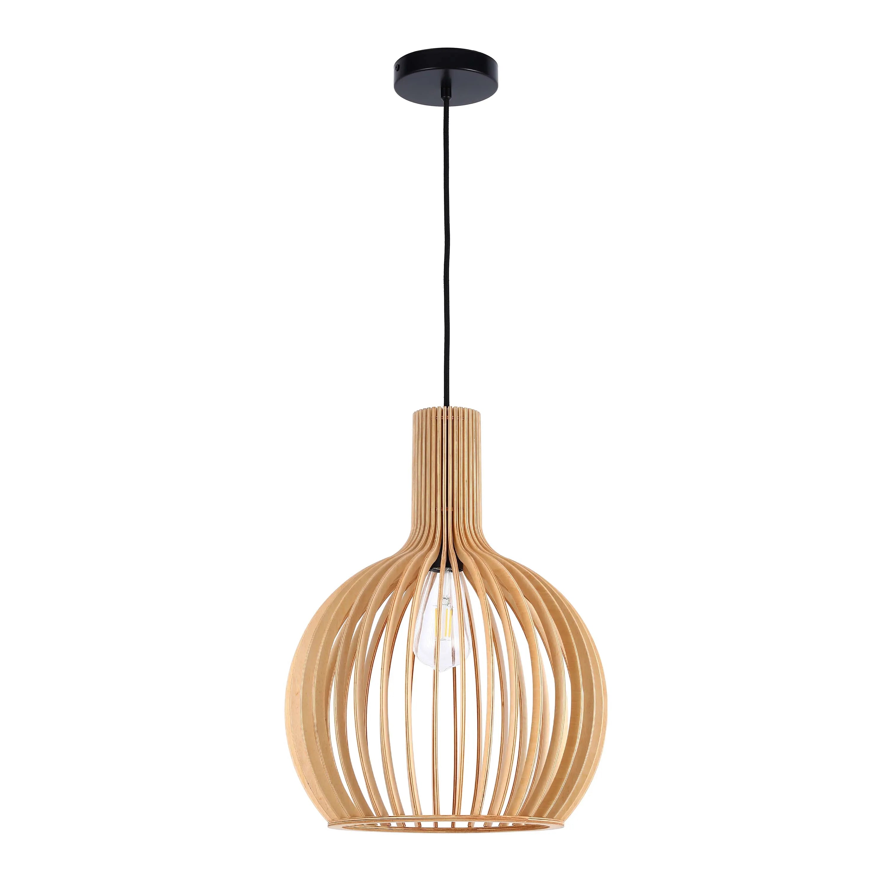 Colección de lámparas colgantes tejidas - Cuerda, bambú y madera