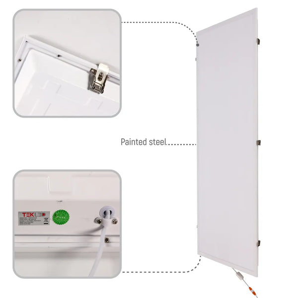 Detalles del Panel de Luz LED Luminous Switch 3CCT 1200x600 2x4ft 60W -165-038408