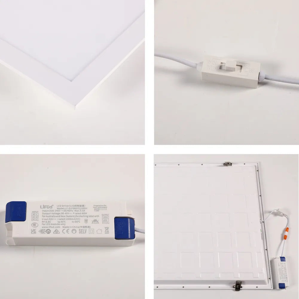 Primer plano del Panel de Luz LED Luminous Switch 3CCT 1200x600 2x4ft 60W -165-038408