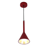 Lámpara colgante de techo de metal estilo nórdico moderno con forma de embudo, casquillo E27