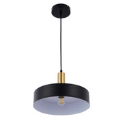 Lámpara colgante de techo moderna de latón negro, altura regulable, casquillo E27.
