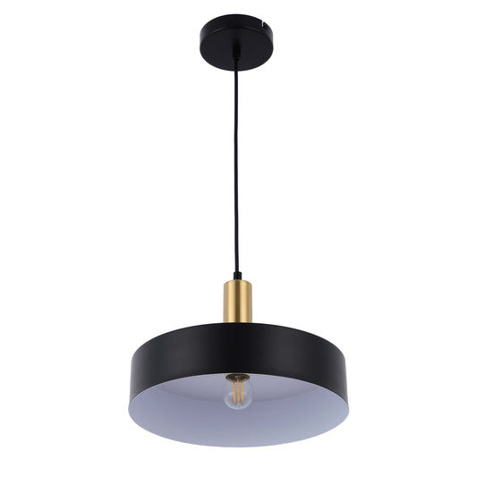Lámpara colgante de techo moderna de latón negro, altura regulable, casquillo E27.