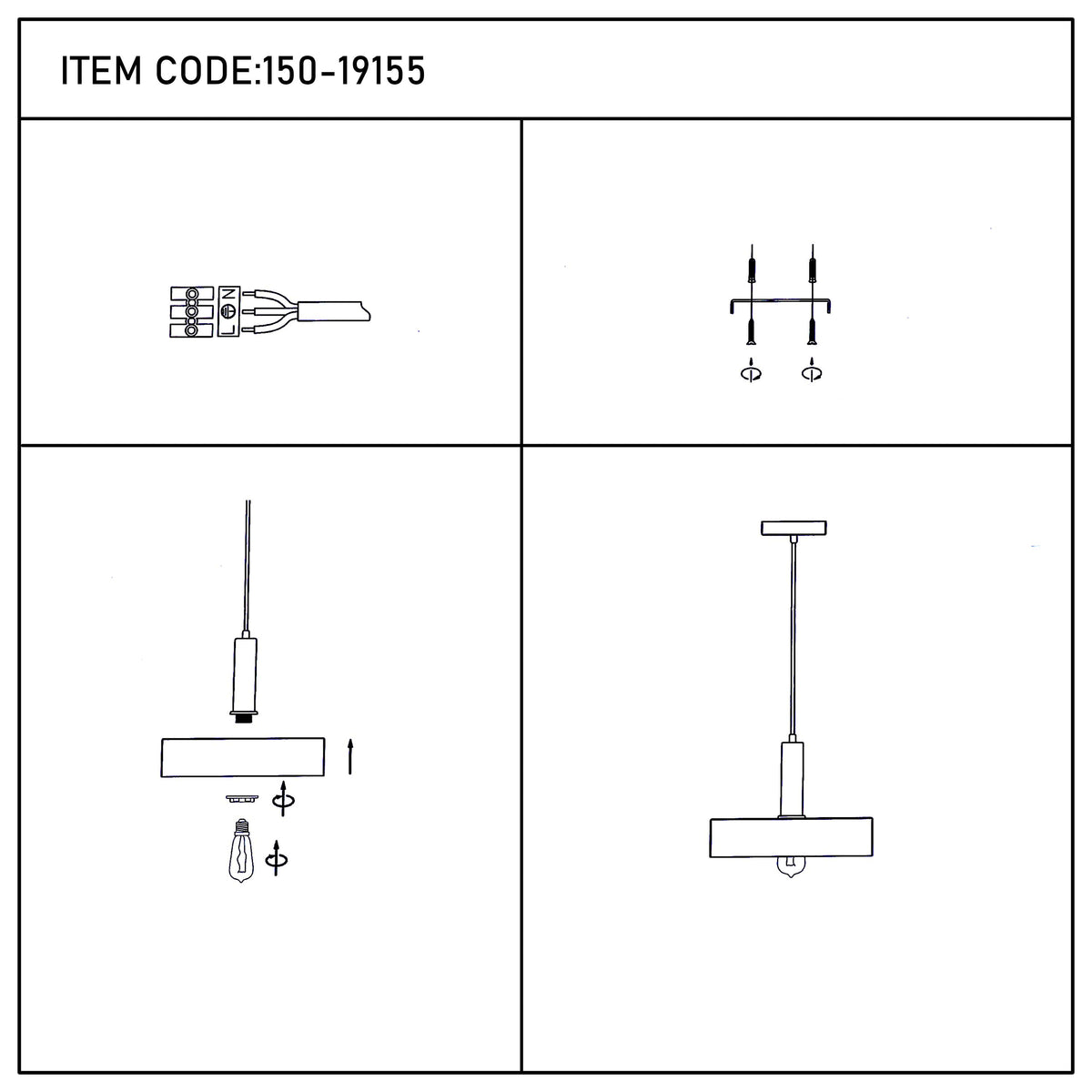 Lámpara colgante de techo moderna de latón negro, altura regulable, casquillo E27.