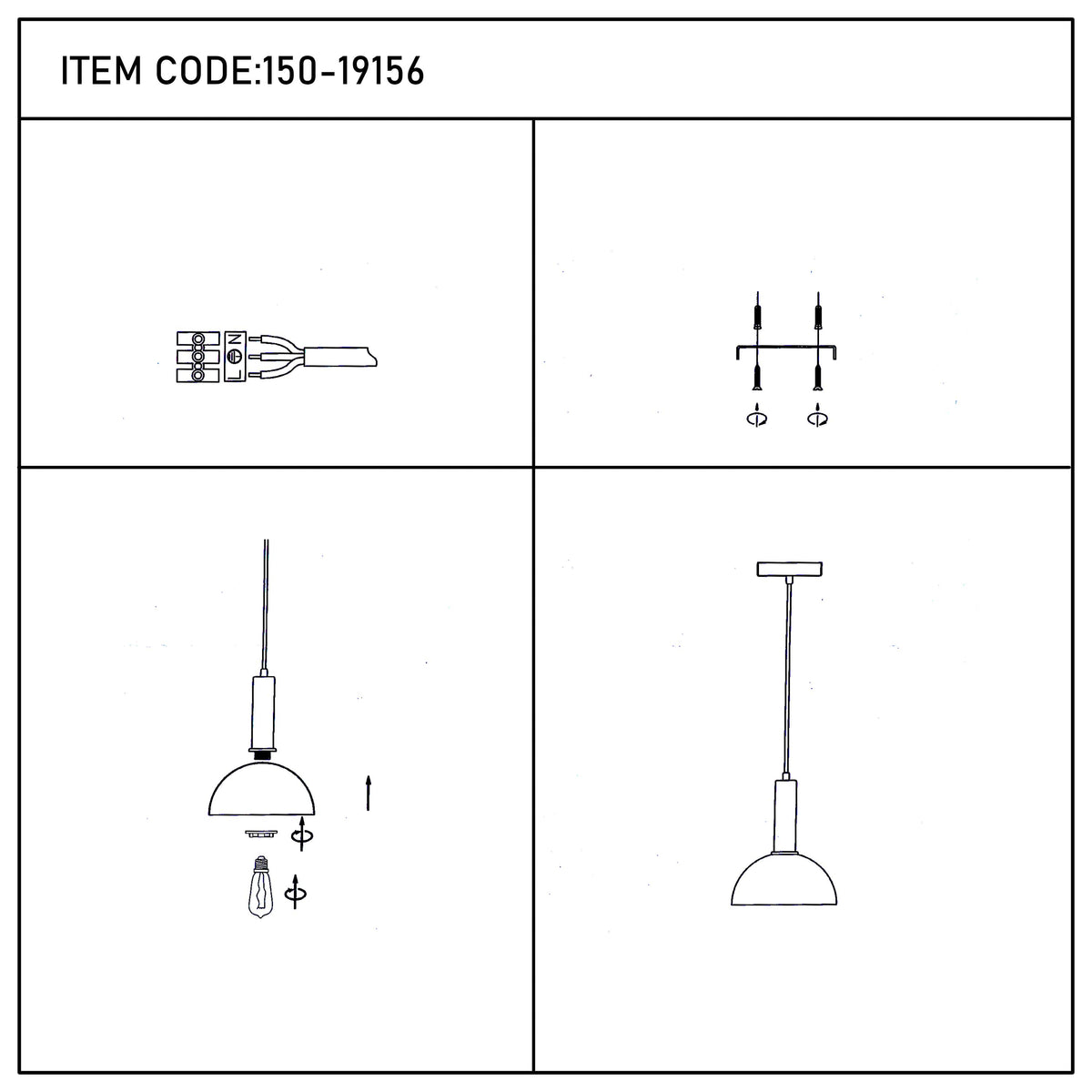 Lámpara colgante de techo moderna de latón negro, altura regulable, casquillo E27.