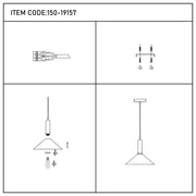 Lámpara colgante de techo moderna de latón negro, altura regulable, casquillo E27.