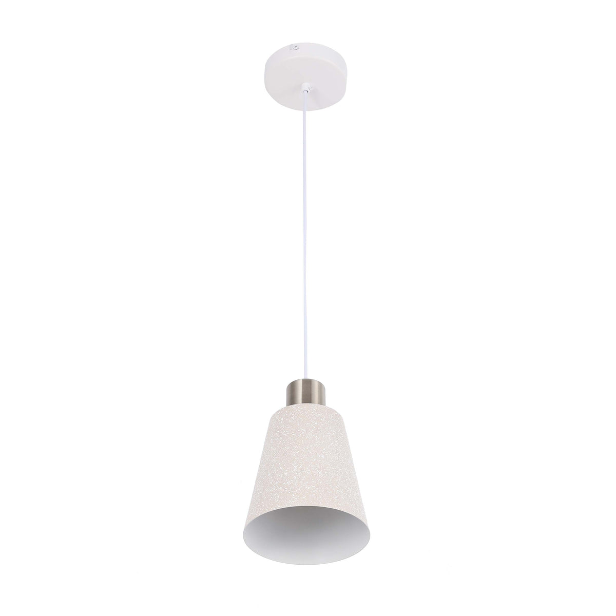 Lámpara colgante moderna de cono blanco moteado y bronce antiguo, E27, 1/3/5 luces
