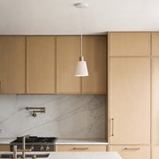 Lámpara colgante moderna de cono blanco moteado y bronce antiguo, E27, 1/3/5 luces