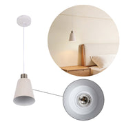 Lámpara colgante moderna de cono blanco moteado y bronce antiguo, E27, 1/3/5 luces