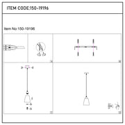 Lámpara colgante moderna de cono blanco moteado y bronce antiguo, E27, 1/3/5 luces