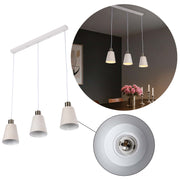 Lámpara colgante moderna de cono blanco moteado y bronce antiguo, E27, 1/3/5 luces