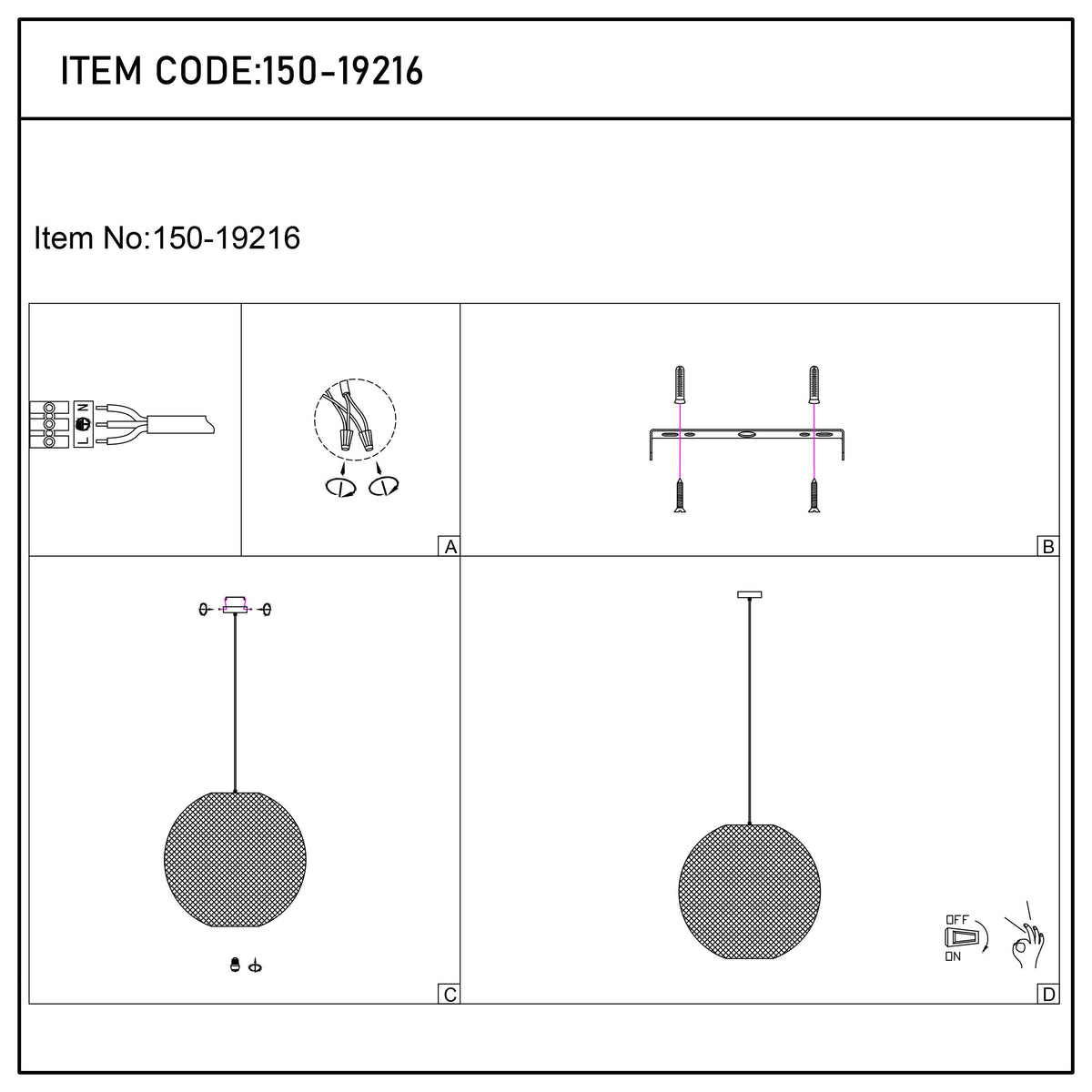 Lámpara colgante moderna de globo y malla metálica dorada, E27, 40/48 cm